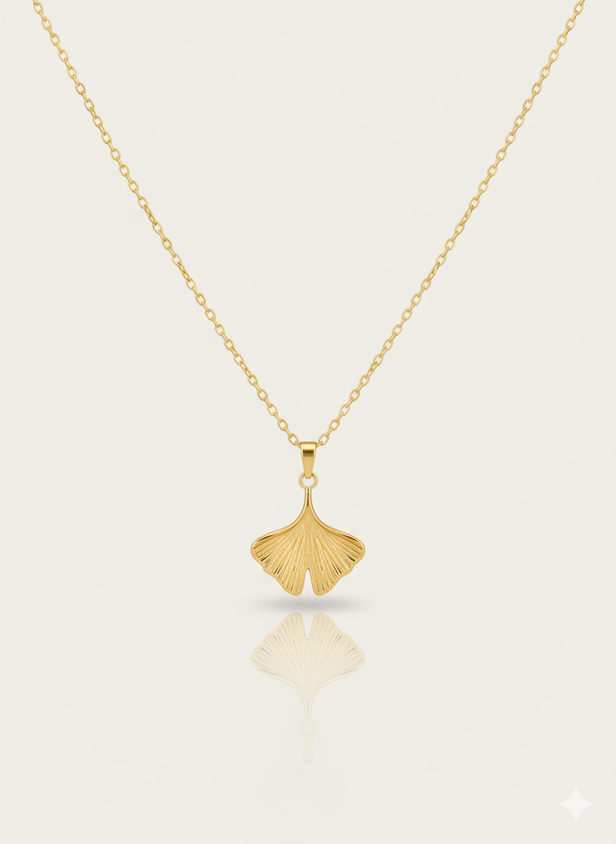 Lucky Fan Leaf Necklace