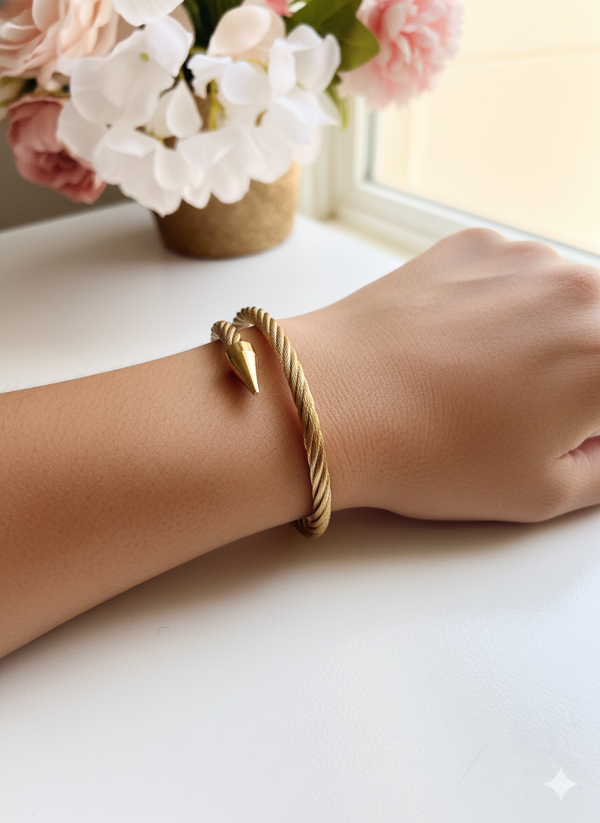 Twisted Cable Nail Bangle