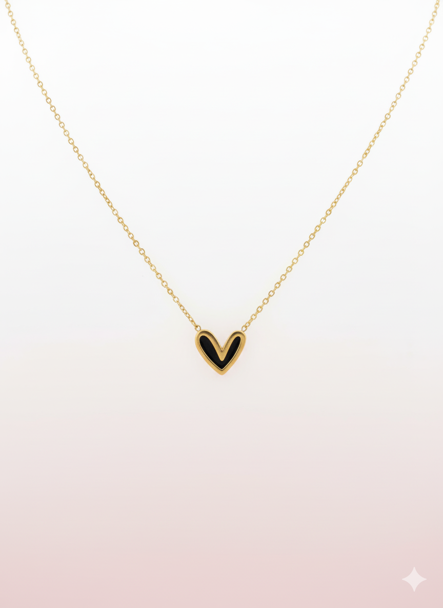Midnight Heart Necklace