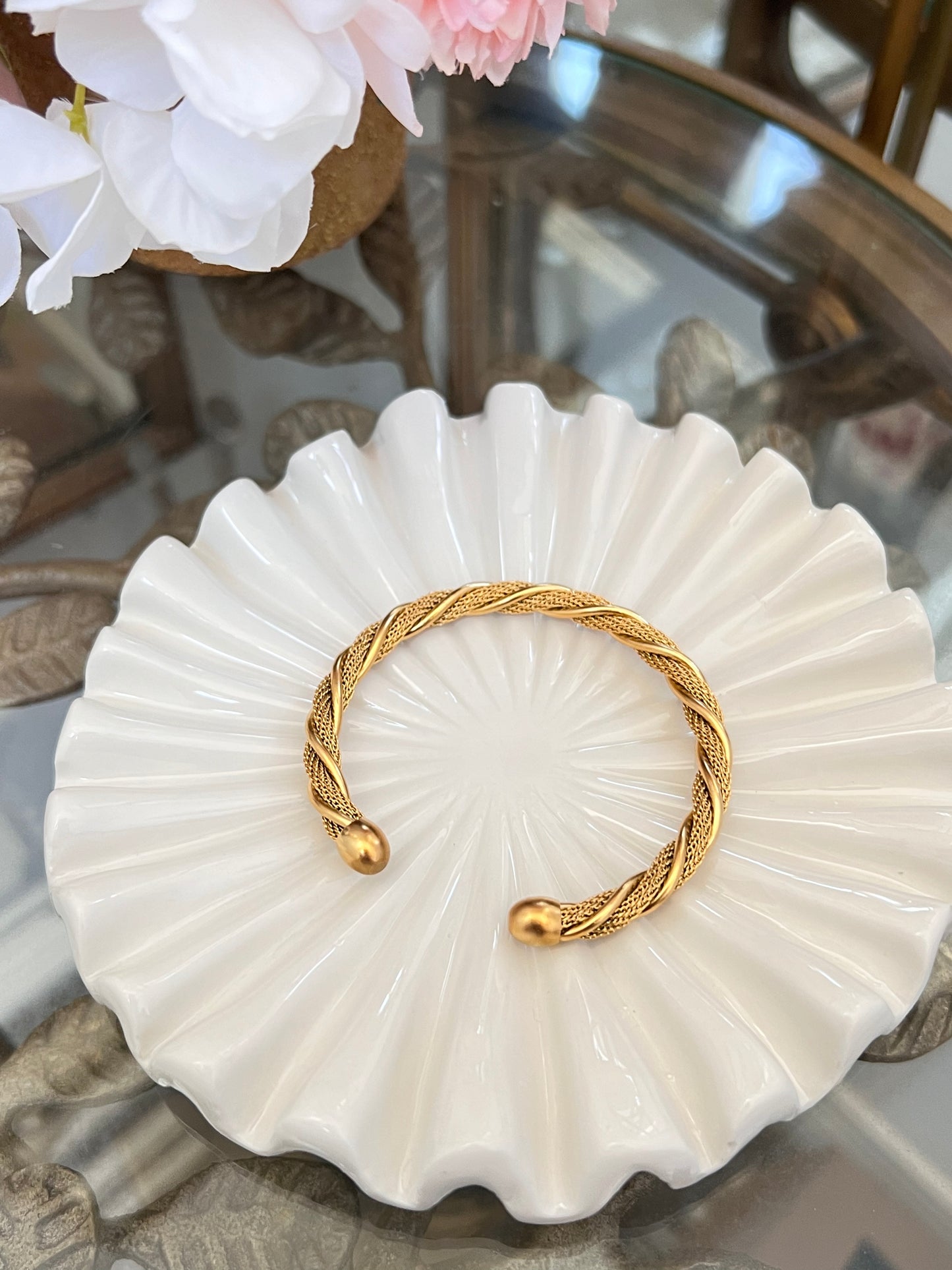 Half-Cuff Cable Bangle