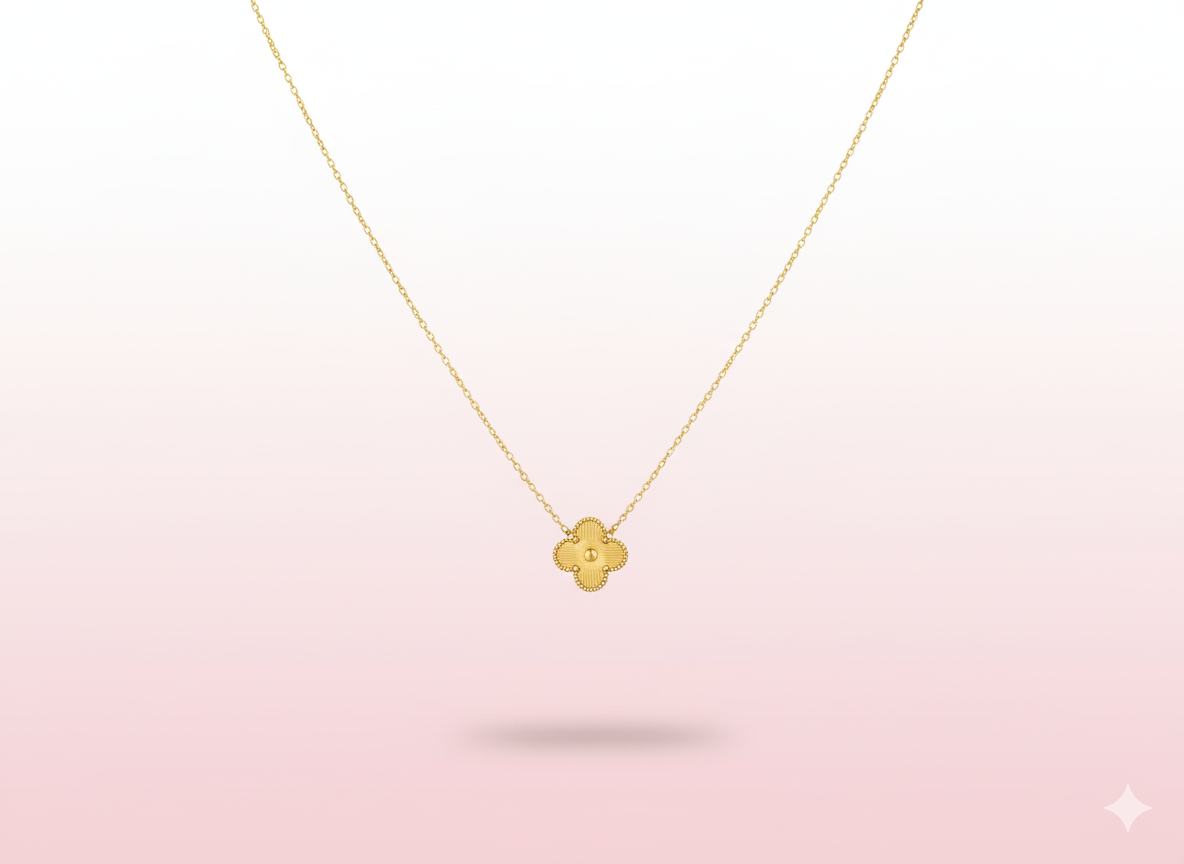 Golden Clover Charm Necklace