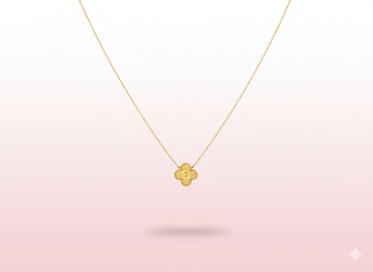 Golden Clover Charm Necklace