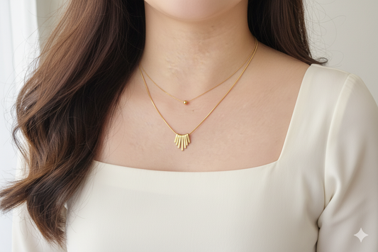 Gold Bars Pendant Necklace