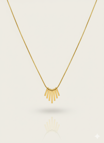 Gold Bars Pendant Necklace