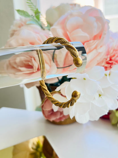Half-Cuff Cable Bangle