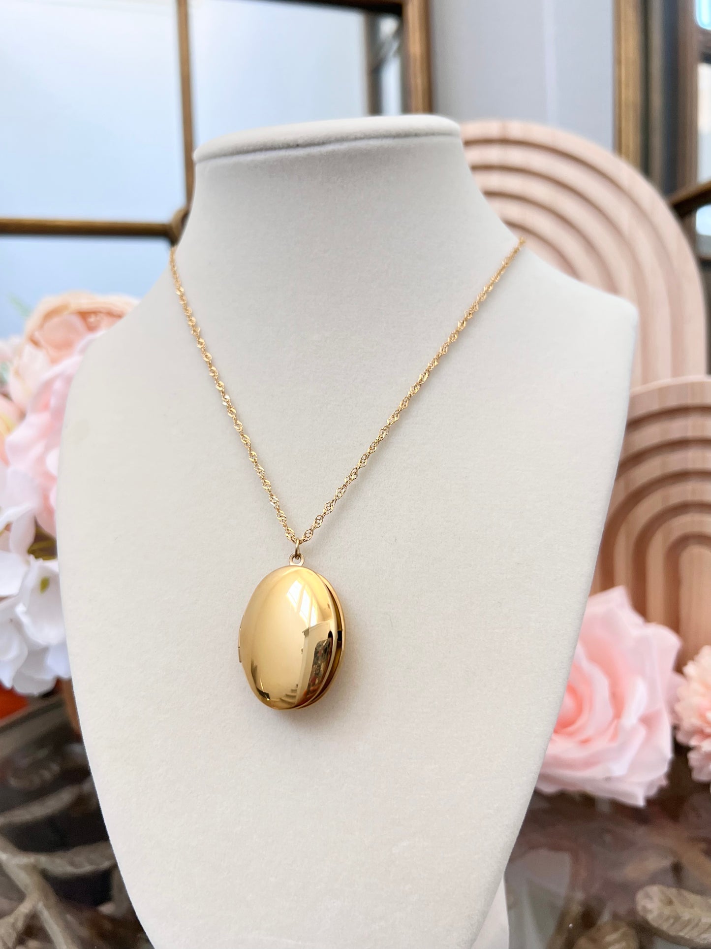 Oval Locket Necklace