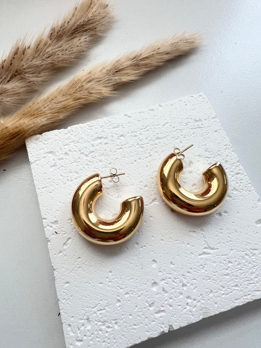 Macaroni Earrings - Gold