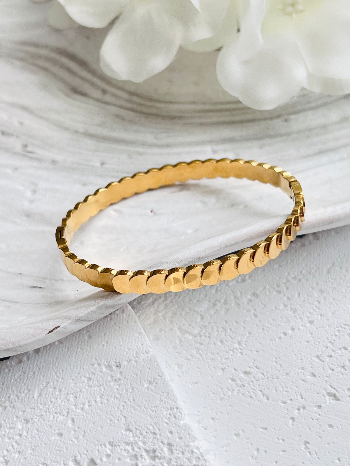 Overlapping  Coin Bangle